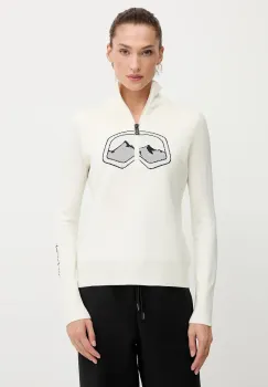 BOGNER Fire+Ice pulover din amestec de lana AZRA culoarea bej, light, cu turtleneck, 84538499 imagine