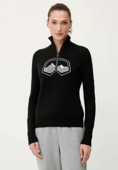 BOGNER Fire+Ice pulover din amestec de lana AZRA culoarea negru, light, cu turtleneck, 84538499 imagine