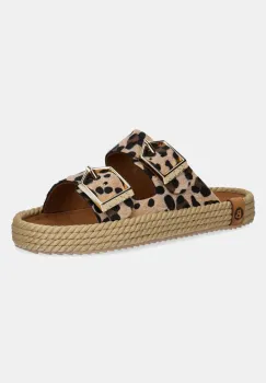 Bohonomad papuci de piele Sydney femei, culoarea bej, SYD.12 imagine