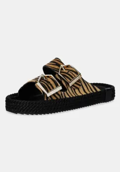 Bohonomad papuci de piele Sydney femei, culoarea bej, SYD.20 imagine