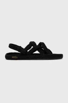 Bohonomad sandale Bodrum femei, culoarea negru imagine
