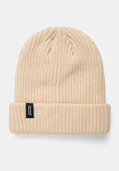 Bomboogie caciula culoarea bej, din tricot gros imagine
