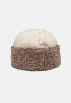 Bomboogie caciula culoarea bej, din tricot gros, LW9376TPSF5 imagine