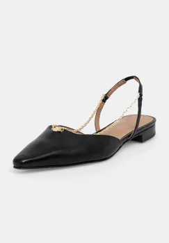 BOSS balerini de piele Charlieze culoarea negru, cu toc deschis, 50536321 imagine