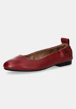 BOSS balerini de piele Dasy culoarea bordo, 50536560 imagine