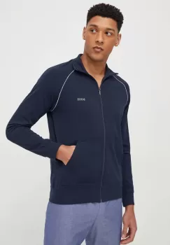 BOSS bluza barbati, culoarea albastru marin, neted imagine