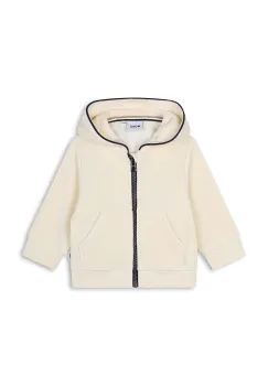BOSS bluza bebe culoarea bej, cu gluga, neted, J51247 imagine