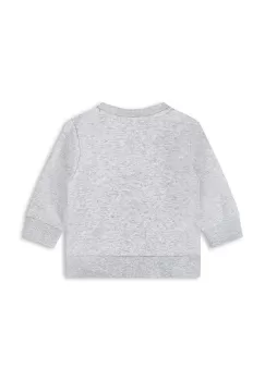 BOSS bluza copii culoarea gri, cu imprimeu imagine