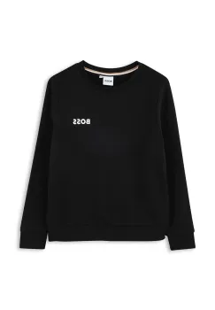 BOSS bluza copii culoarea negru, neted, J51190 imagine