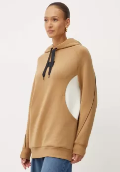 BOSS bluza femei, culoarea bej, cu gluga, modelator, 50520874 imagine