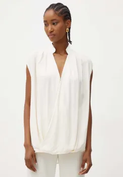 BOSS bluza femei, culoarea bej, neted, 50523367 imagine