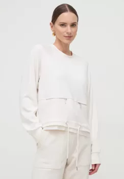 BOSS bluza femei, culoarea bej, neted imagine