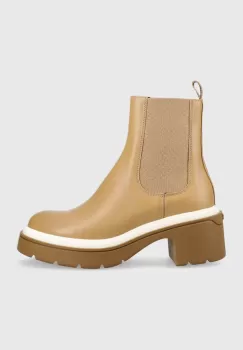 BOSS botine Carol femei, culoarea maro, cu platforma, 50498804 imagine