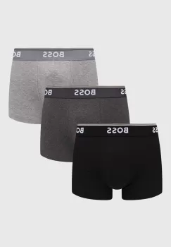 BOSS boxeri 3 pack barbati, culoarea gri 50475274 imagine