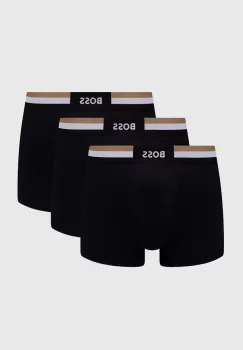BOSS boxeri 3-pack barbati, culoarea negru imagine