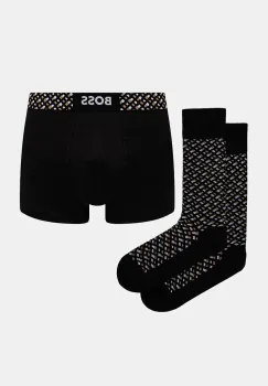BOSS boxeri si sosete barbati, culoarea negru, 50529047 imagine