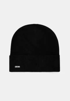 BOSS caciula de lana culoarea negru, de lana, din tesatura neteda, 50524276 imagine