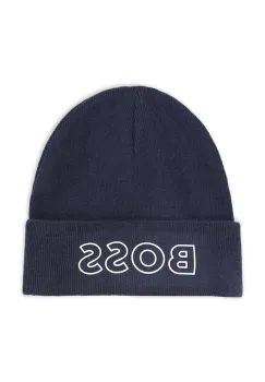 BOSS caciula din lana pentru copii culoarea bleumarin, J52617 imagine