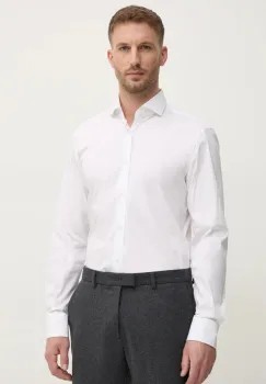 BOSS camasa barbati, culoarea alb, cu guler italian, regular, 50479915 imagine