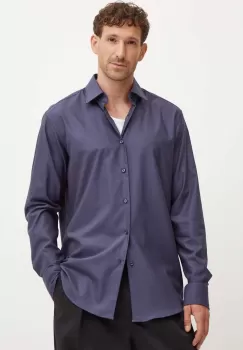 BOSS camasa barbati, culoarea albastru marin, cu guler clasic, regular, 50489830 imagine