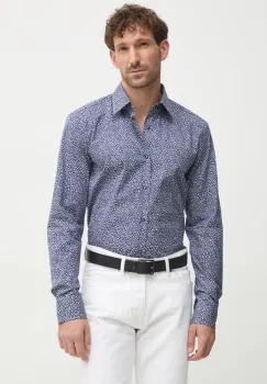 BOSS camasa barbati, culoarea bleumarin, cu guler clasic, regular, 50533021 imagine