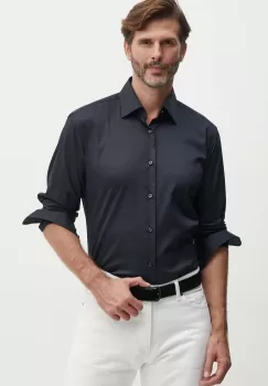 BOSS camasa barbati, culoarea negru, cu guler clasic, slim, 50503356 imagine