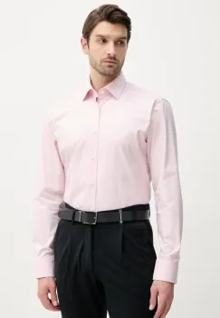 BOSS camasa barbati, culoarea roz, cu guler clasic, regular, 50527242 imagine