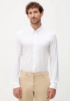 BOSS camasa culoarea alb, cu guler button-down, regular, 50545234 imagine