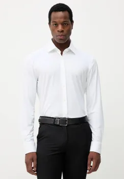 BOSS camasa culoarea alb, cu guler italian, slim, 50545163 imagine