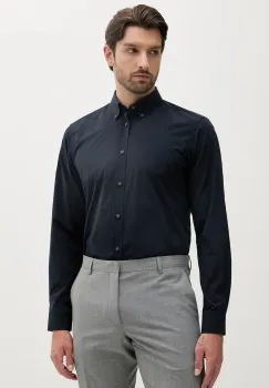 BOSS camasa culoarea bleumarin, cu guler button-down, regular, 50539917 imagine