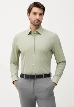 BOSS camasa culoarea negru, cu guler clasic, slim, 50469345 imagine