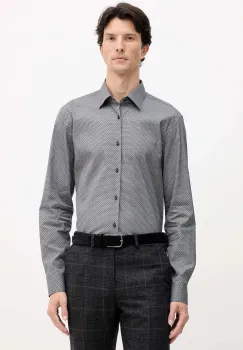 BOSS camasa culoarea negru, cu guler clasic, slim, 50551363 imagine