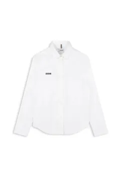 BOSS camasa de bumbac pentru copii culoarea negru, J52675 imagine