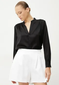BOSS camasa de matase femei, culoarea negru, regular, 50540034 imagine