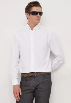 BOSS camasa din bumbac barbati, culoarea alb, cu guler button-down, regular imagine