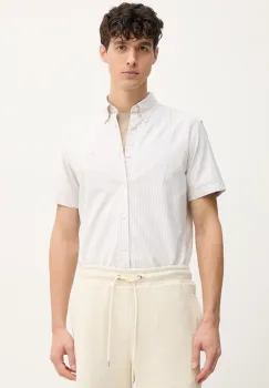 BOSS camasa din bumbac barbati, culoarea alb, cu guler button-down, slim, 50539302 imagine
