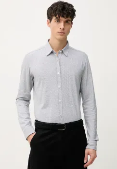 BOSS camasa din bumbac barbati, culoarea alb, cu guler clasic, slim, 50539579 imagine
