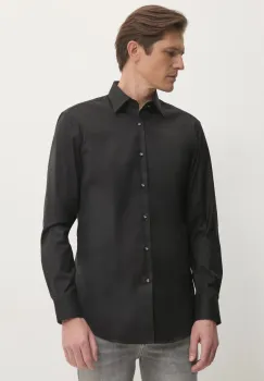 BOSS camasa din bumbac barbati, culoarea negru, cu guler clasic, slim, 50532875 imagine