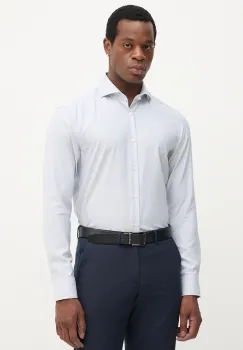 BOSS camasa din bumbac cu guler italian, slim, 50545945 imagine