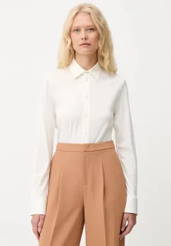 BOSS camasa din bumbac culoarea alb, cu guler clasic, regular, 50543691 imagine