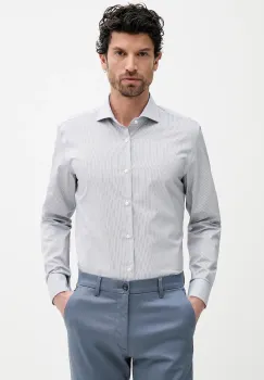 BOSS camasa din bumbac culoarea albastru marin, cu guler clasic, slim, 50545826 imagine