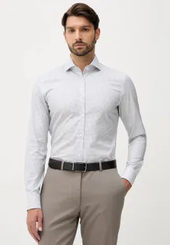 BOSS camasa din bumbac culoarea bleumarin, 50550643 imagine