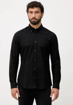BOSS camasa din bumbac culoarea negru, cu guler button-down, regular, 50544917 imagine