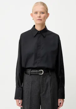 BOSS camasa din bumbac culoarea negru, cu guler clasic, relaxed, 50548455 imagine