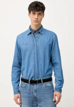 BOSS camasa din denim barbati, cu guler clasic, regular, 50520279 imagine