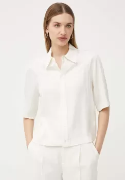 BOSS camasa femei, culoarea bej, cu guler clasic, regular, 50526206 imagine