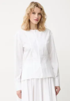 BOSS camasa pentru femei din bumbac Beplum imagine