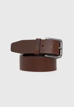 BOSS curea de piele barbati, culoarea maro imagine