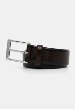 BOSS curea de piele barbati, culoarea maro, 50482241 imagine