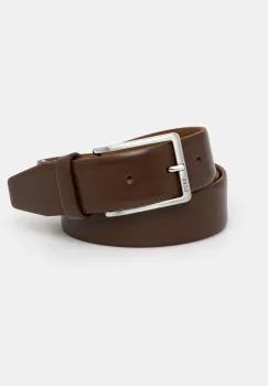 BOSS curea de piele barbati, culoarea maro imagine